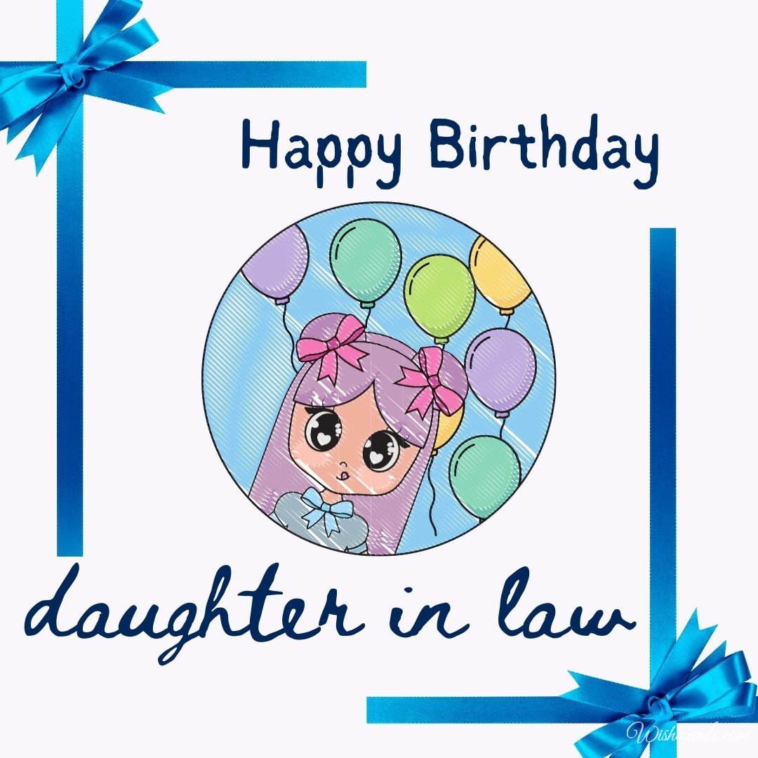 Happy Birthday Ecard for Daughter In Law