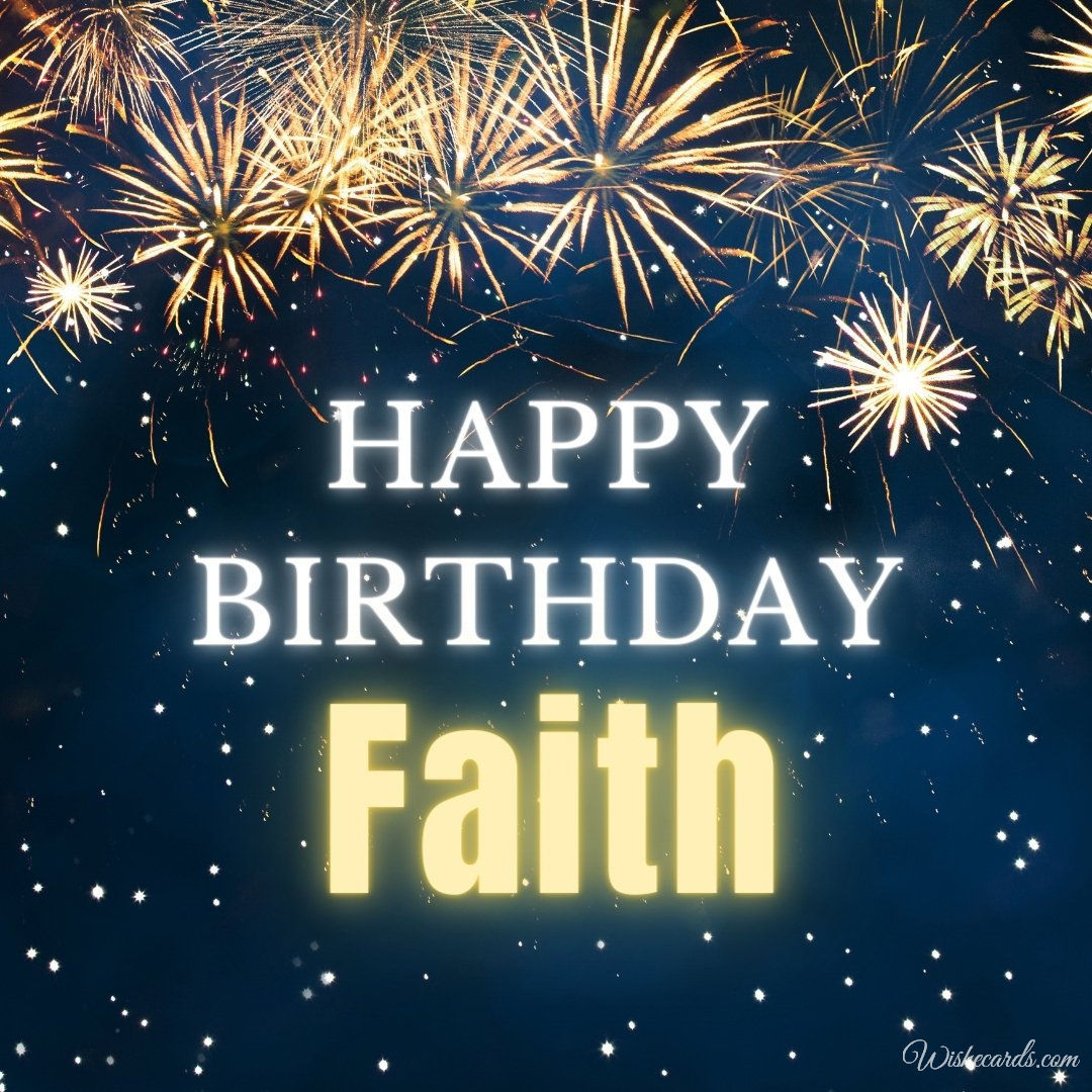 Happy Birthday Ecard for Faith