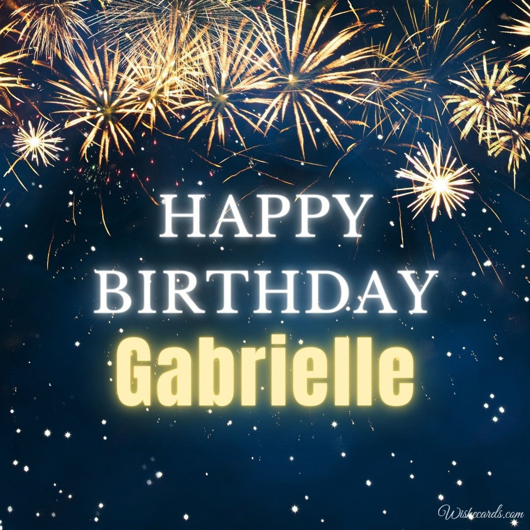 Happy Birthday Ecard for Gabrielle