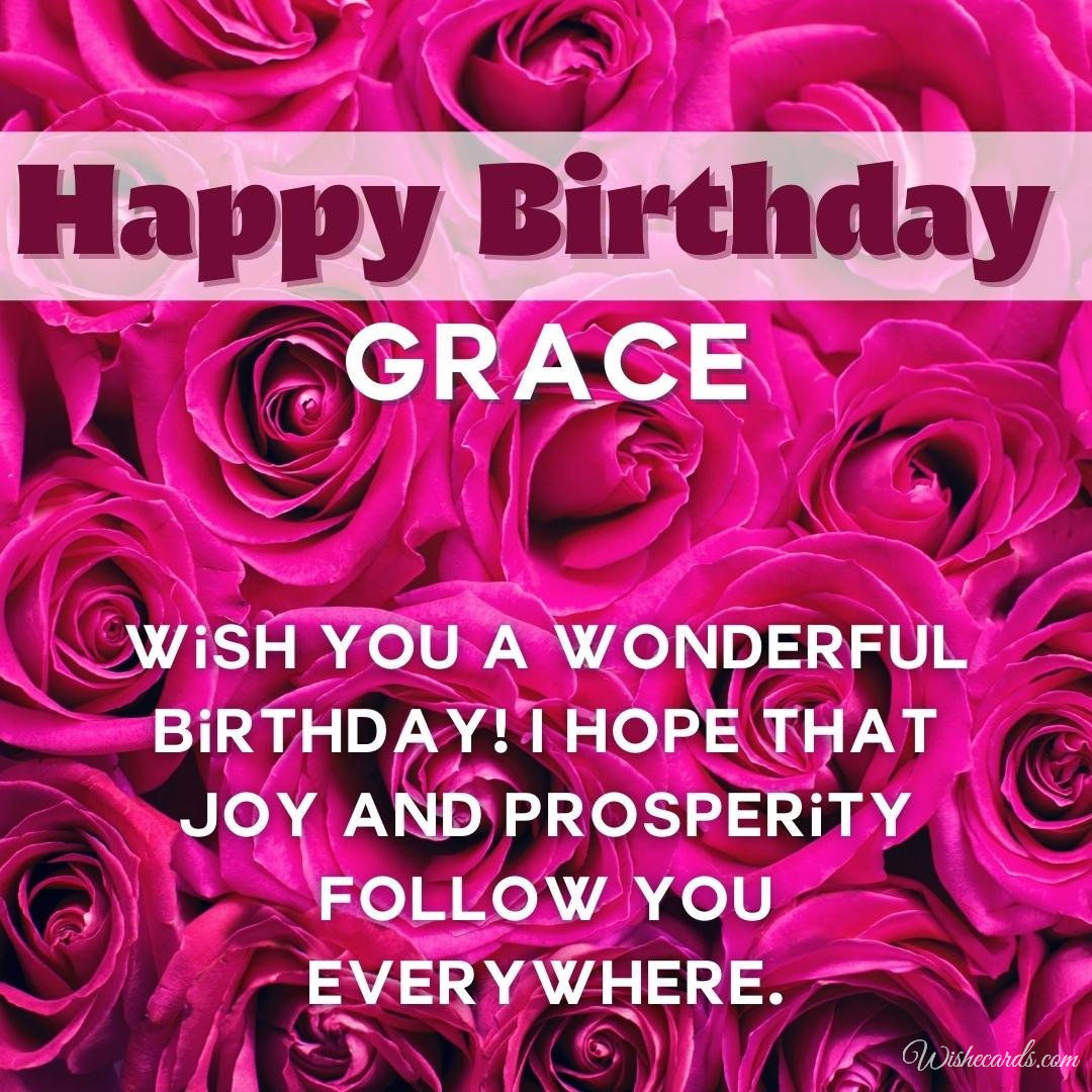 Happy Birthday Ecard For Grace