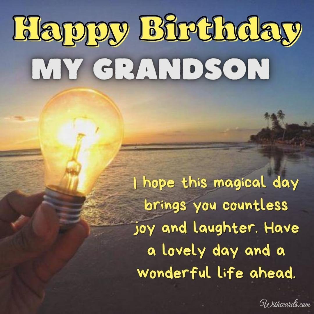 Happy Birthday Ecard for Grandson