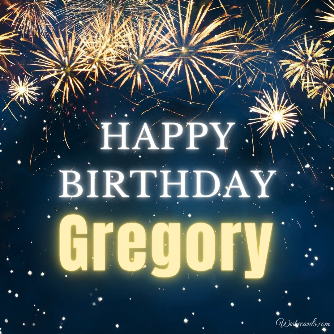 Happy Birthday Ecard for Gregory