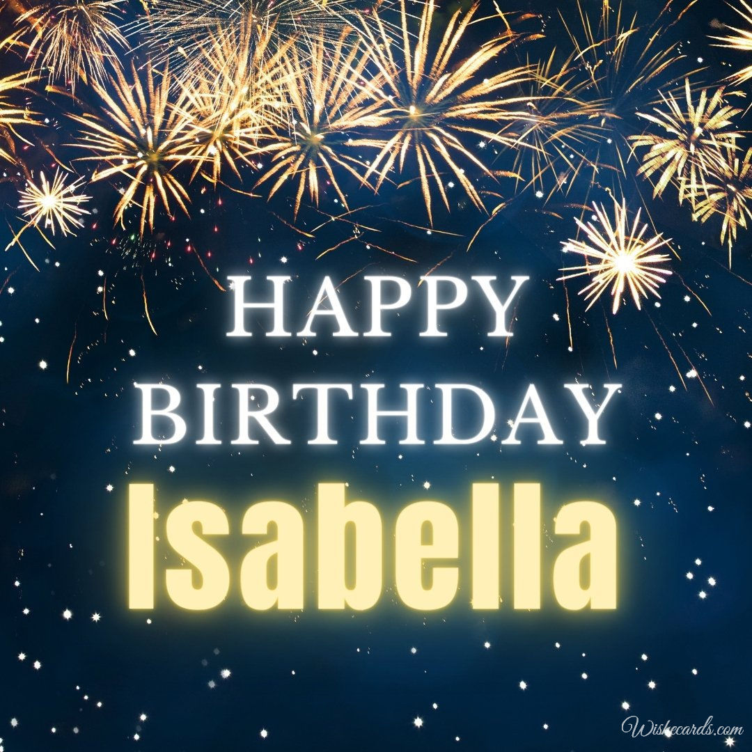 Happy Birthday Ecard for Isabella