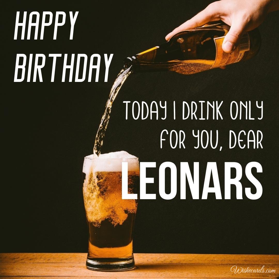 Happy Birthday Ecard for Leonars