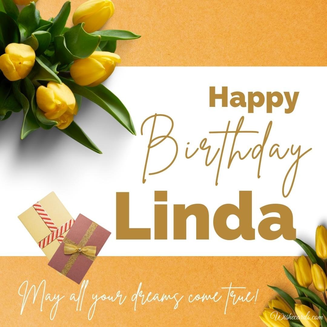 Happy Birthday Ecard for Linda