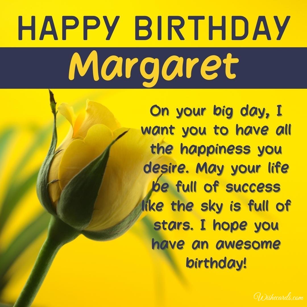 Happy Birthday Ecard For Margaret