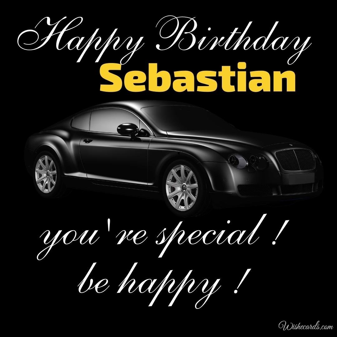 Happy Birthday Ecard For Sebastian
