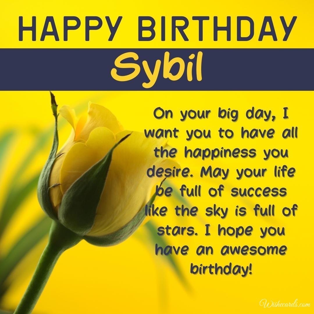 Happy Birthday Ecard For Sybil