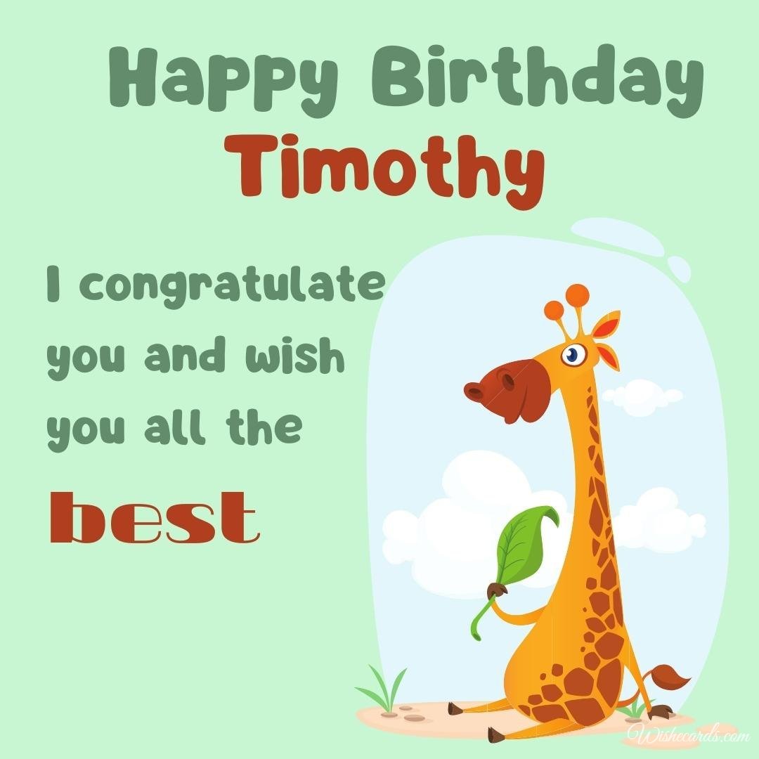 Happy Birthday Ecard For Timothy