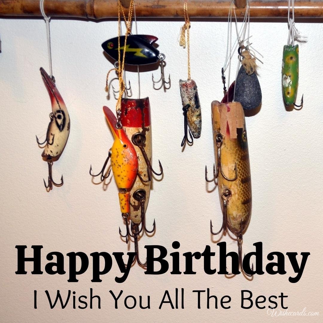 Happy Birthday Ecard to Fisherman