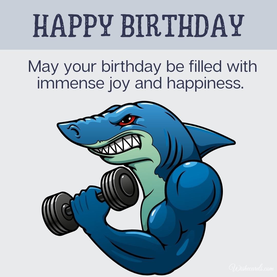 Happy Birthday Ecard With Shark