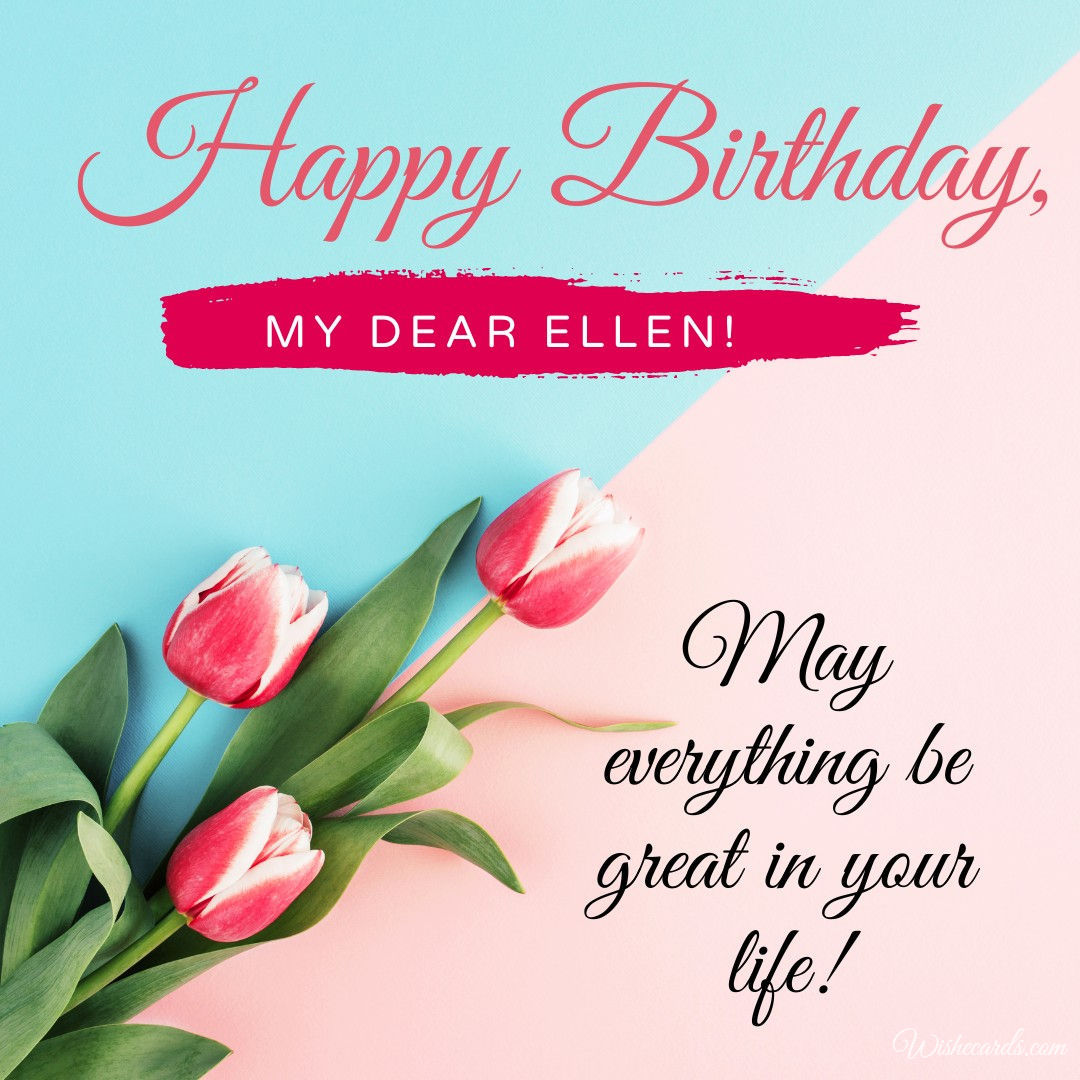 Happy Birthday Cards for Ellen