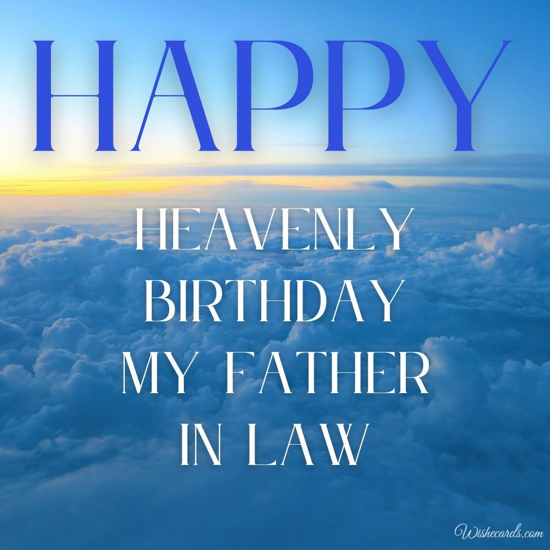 Happy Birthday Father in Law in Heaven Image