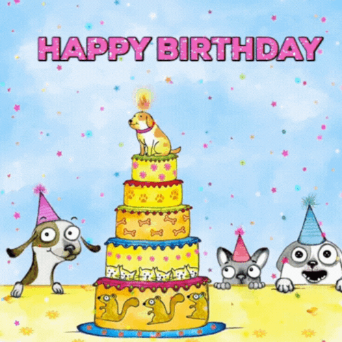 Happy Birthday Gif With Dogs
