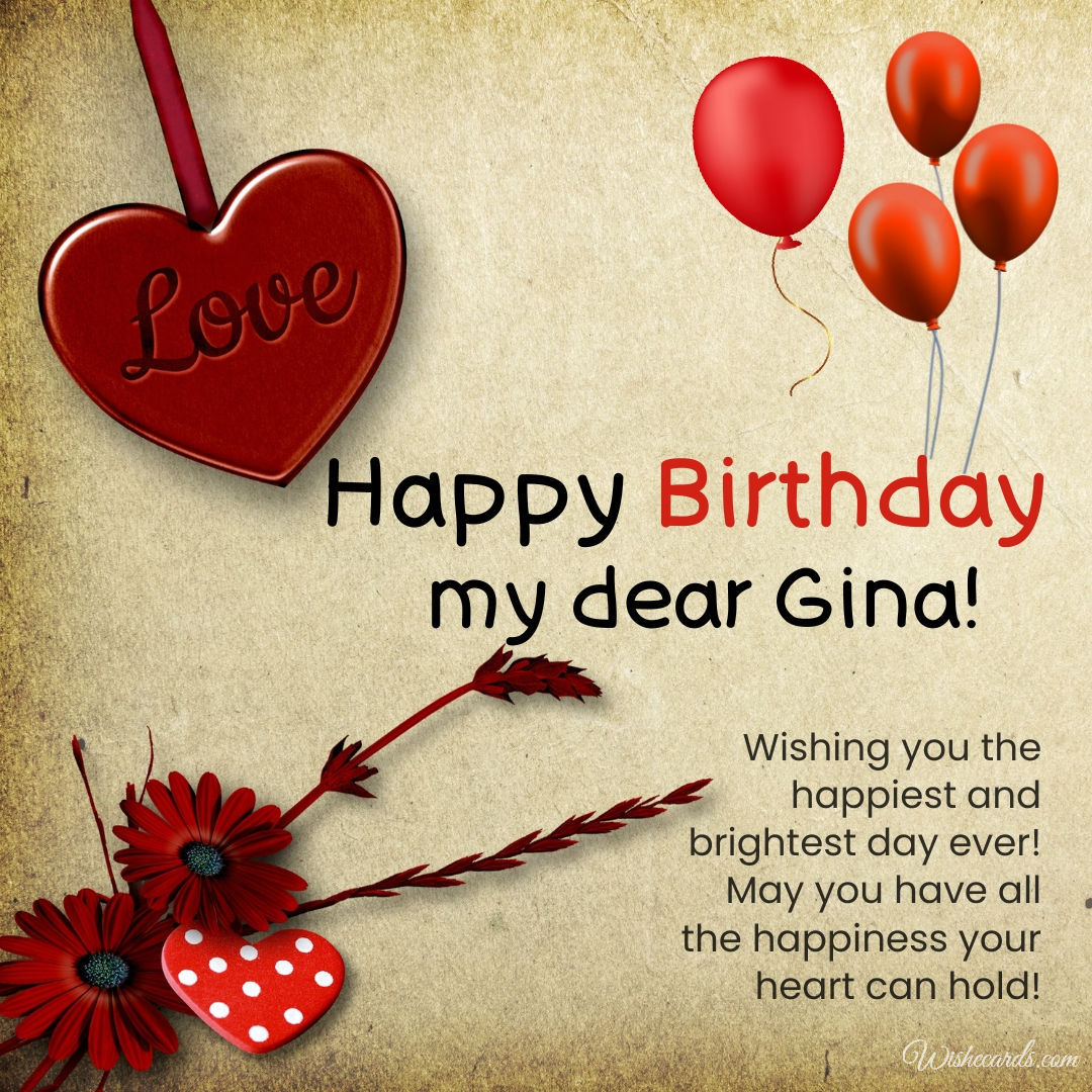 Happy Birthday Gina Images