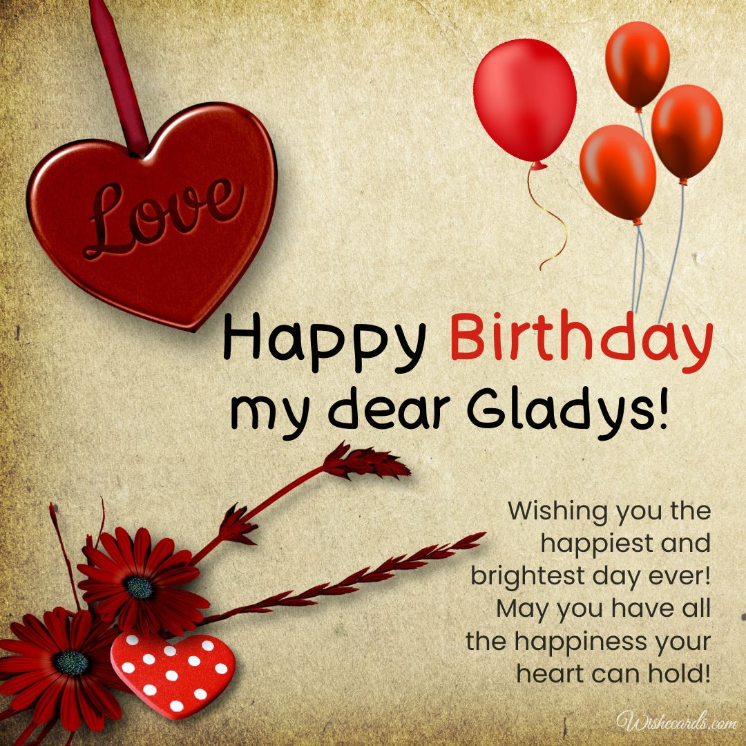 Happy Birthday Gladys Image