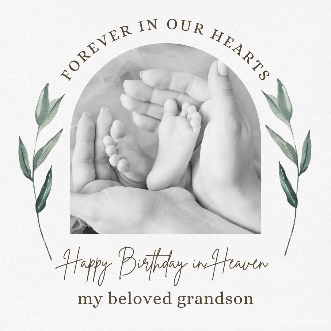 Happy Birthday Cards for Grandson in Heaven