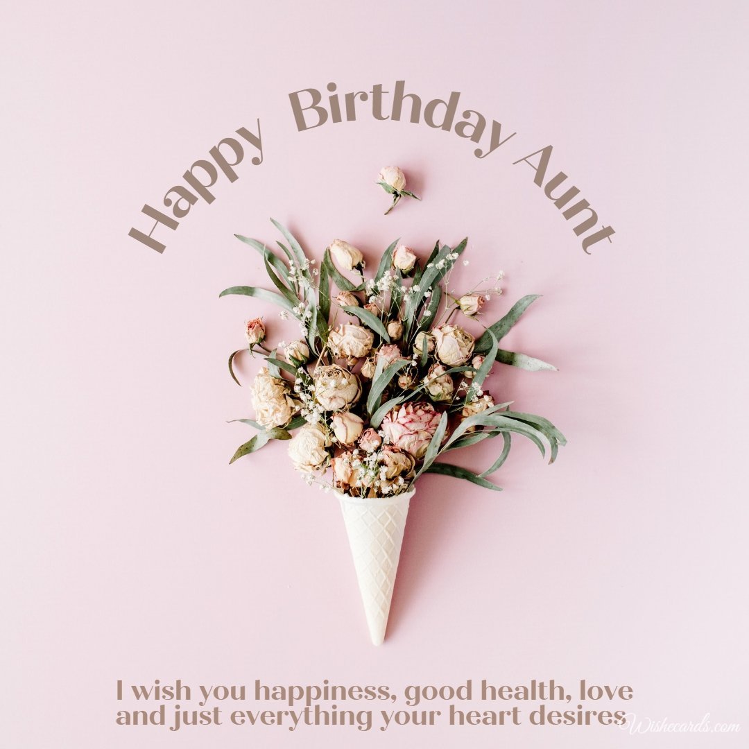 Happy Birthday Greeting Card for Aunt