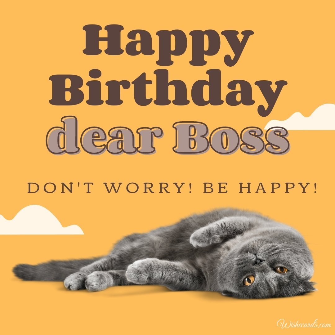 Happy Birthday Greeting Card for Boss