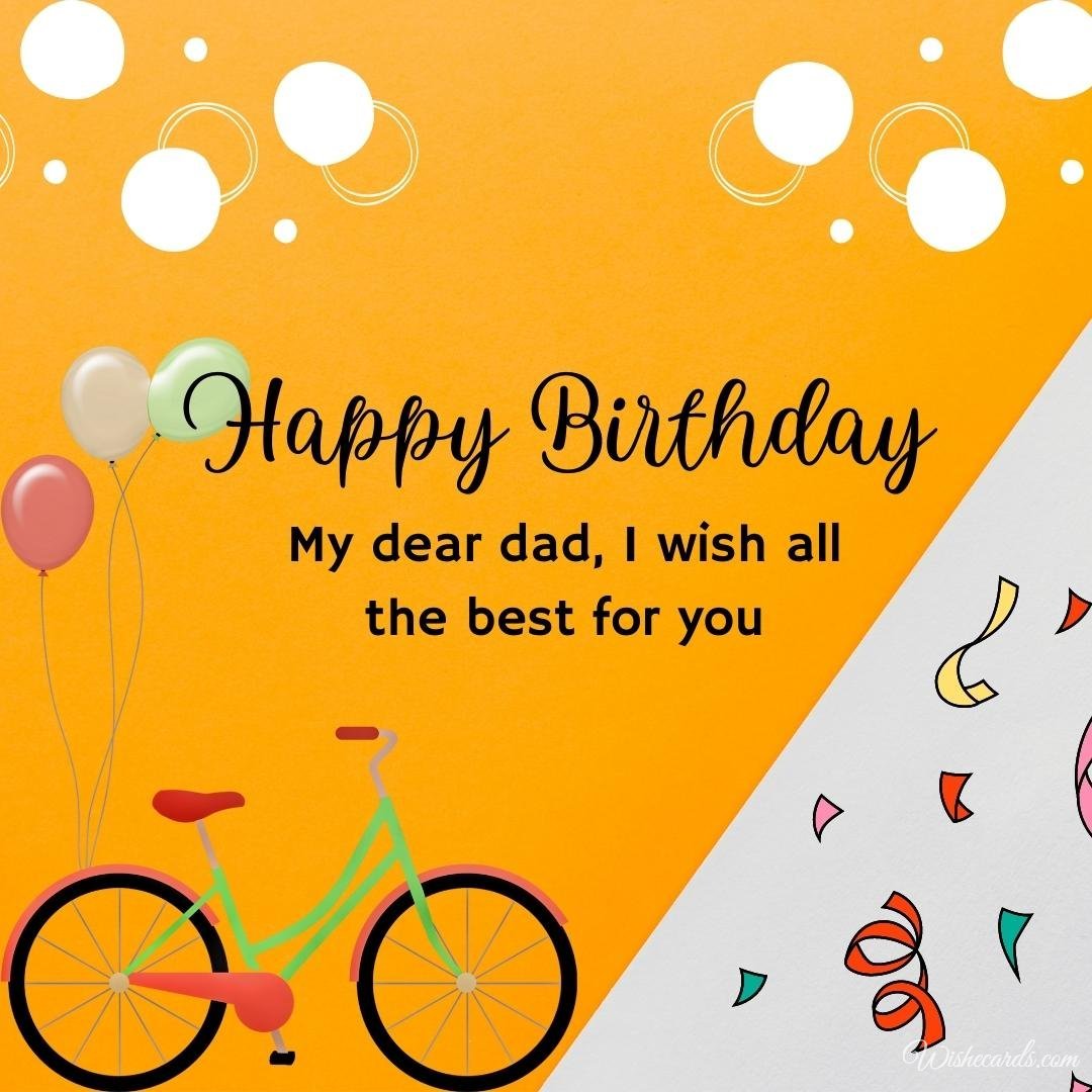 Happy Birthday Greeting Card For Dad