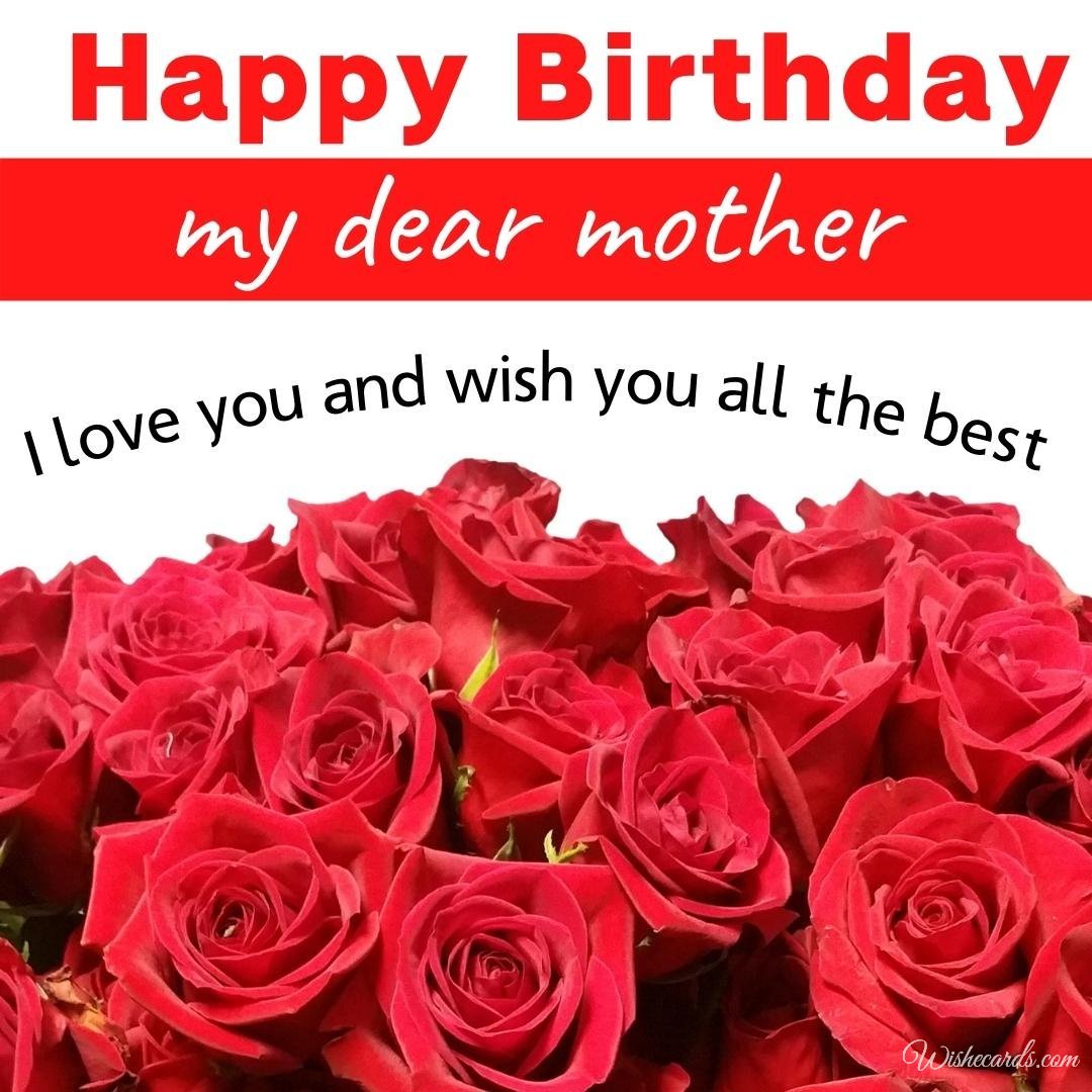 Happy Birthday Greeting Card For Mom