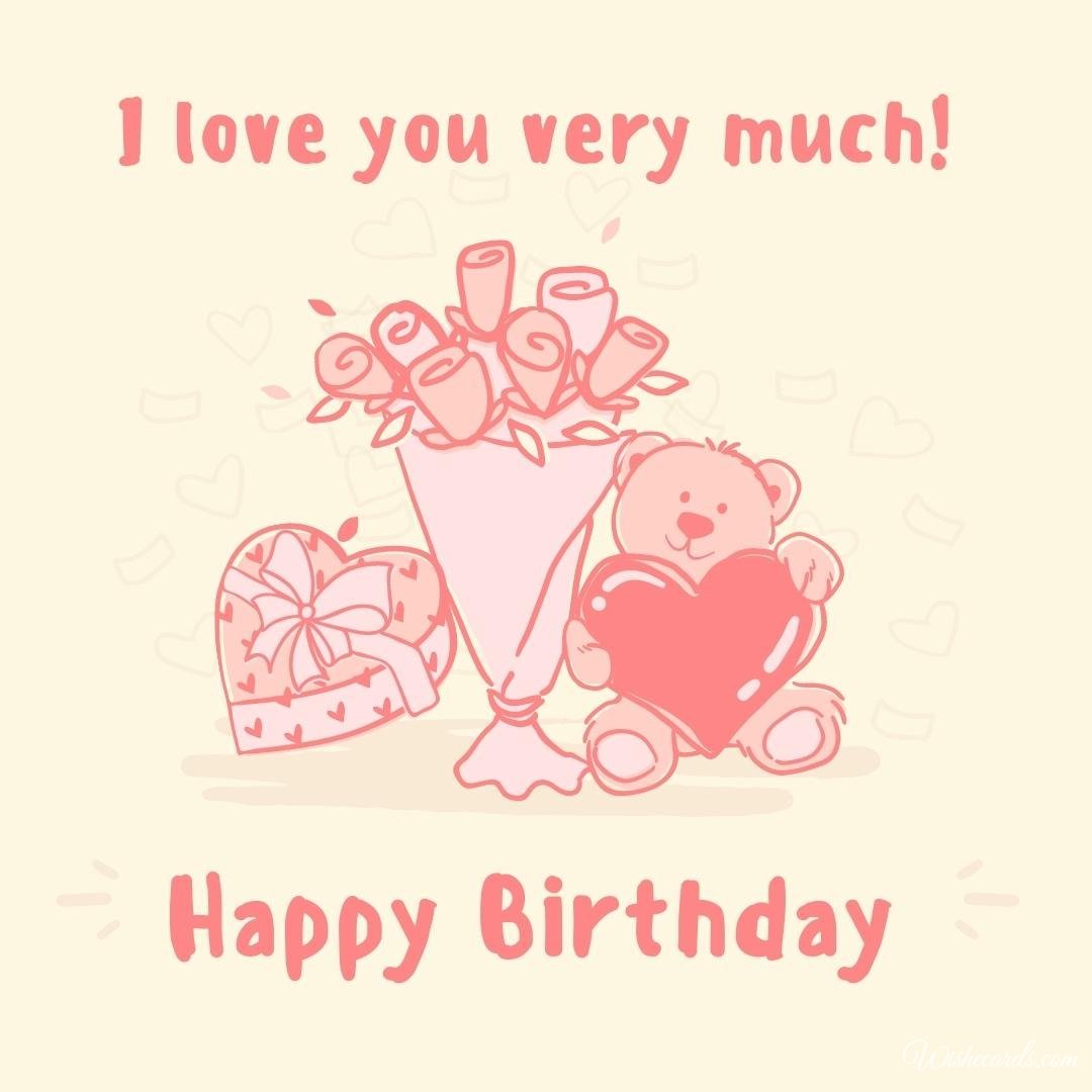 Happy Birthday Greeting Card For Sweetheart
