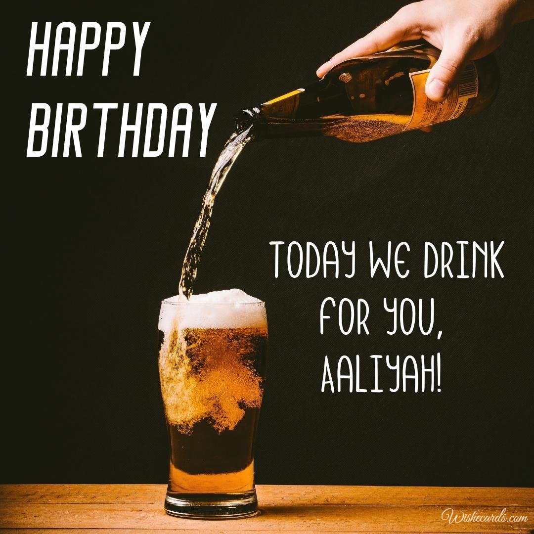 Happy Birthday Greeting Ecard For Aaliyah