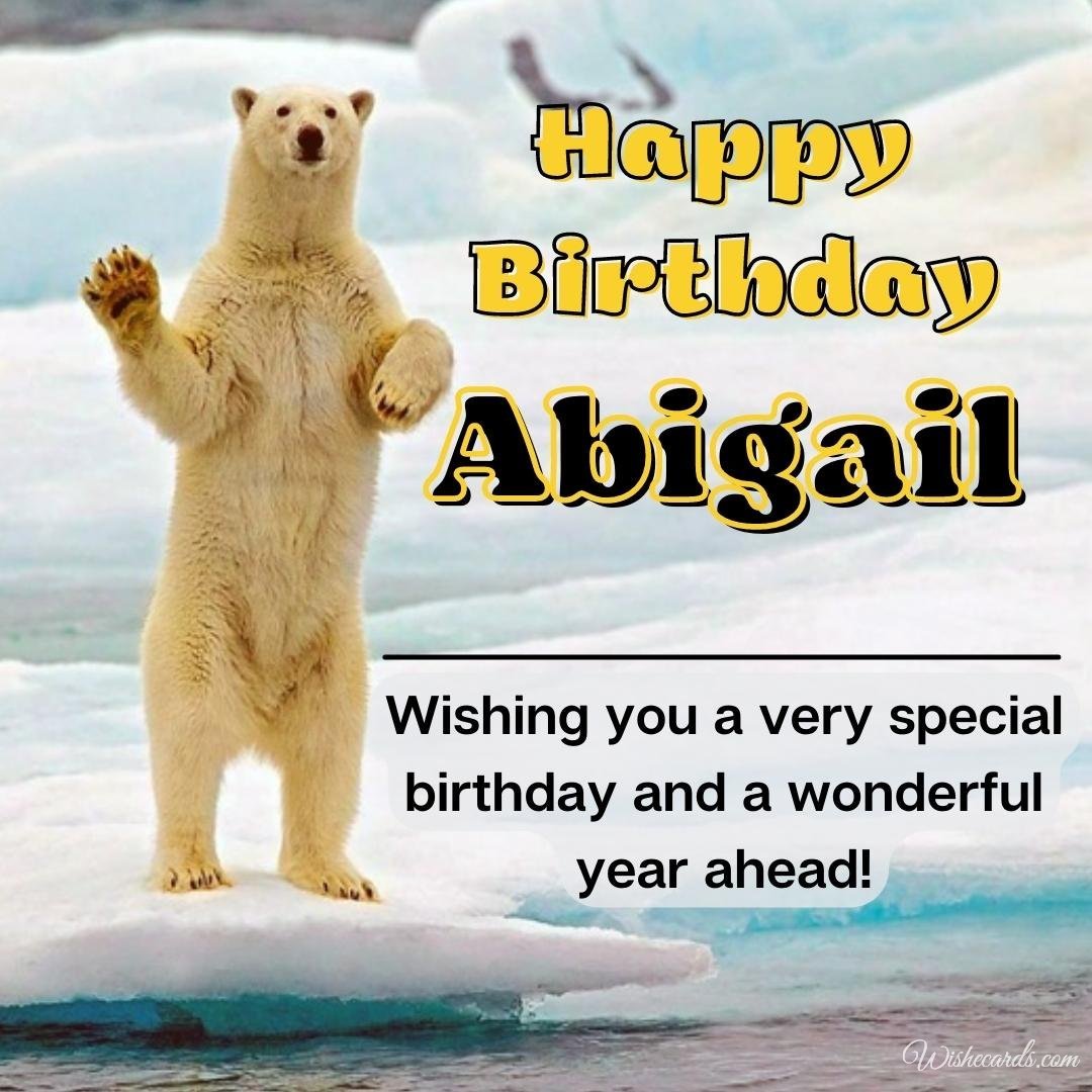 Happy Birthday Greeting Ecard for Abigail