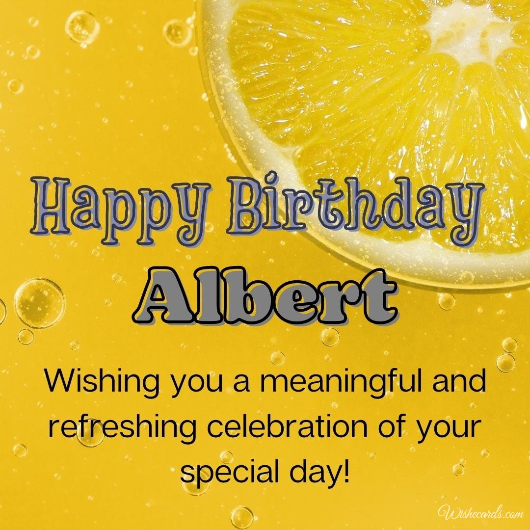 Happy Birthday Greeting Ecard for Albert