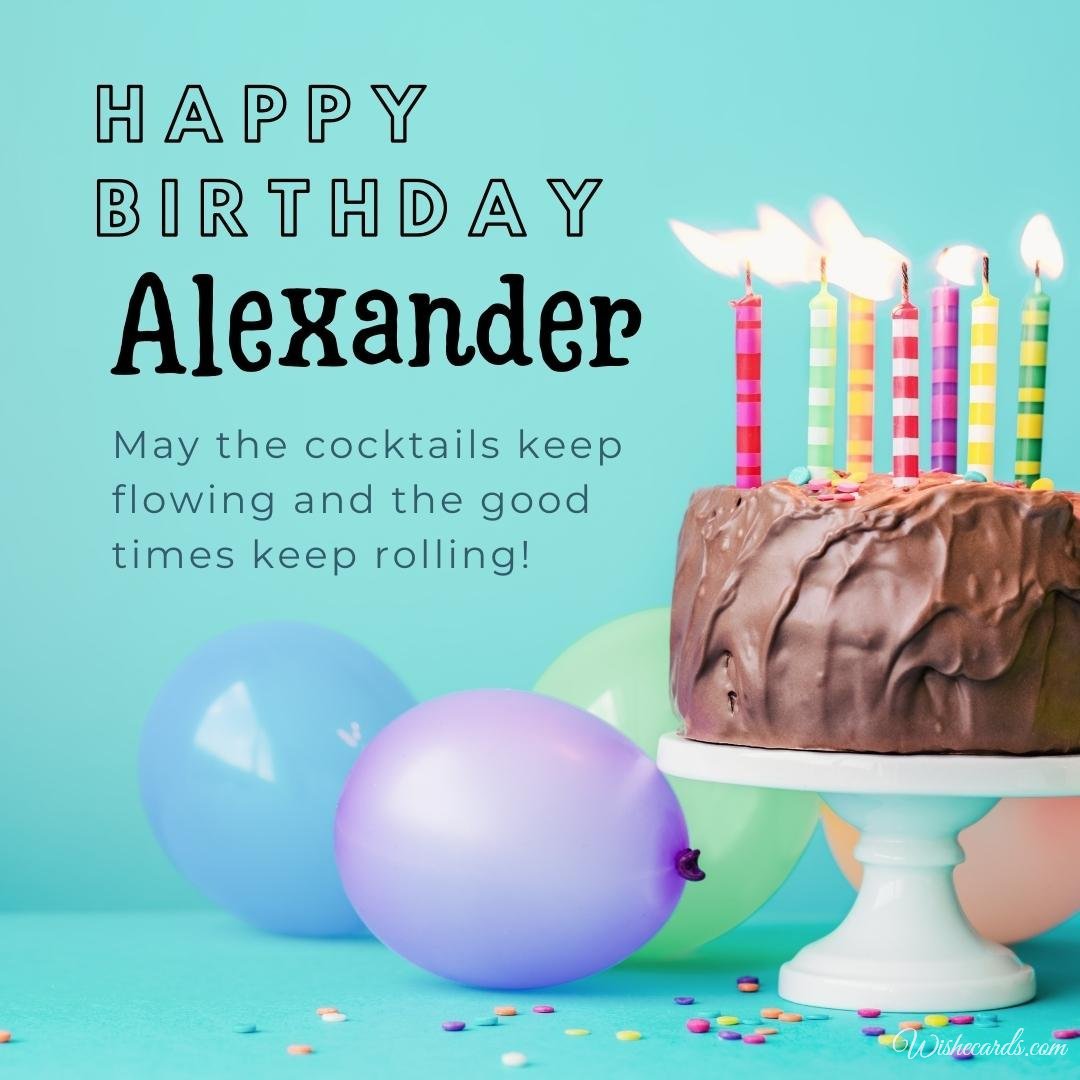 Happy Birthday Greeting Ecard For Alexander