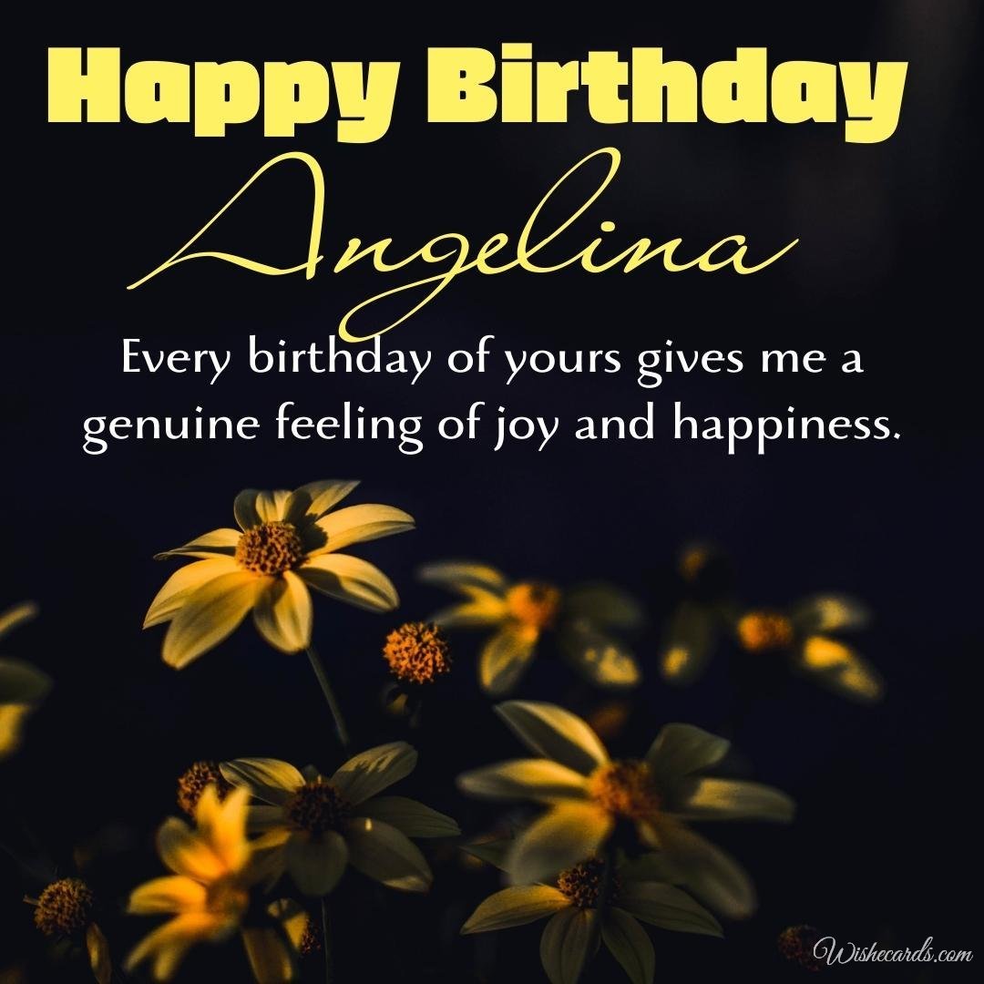 Happy Birthday Greeting Ecard for Angelina