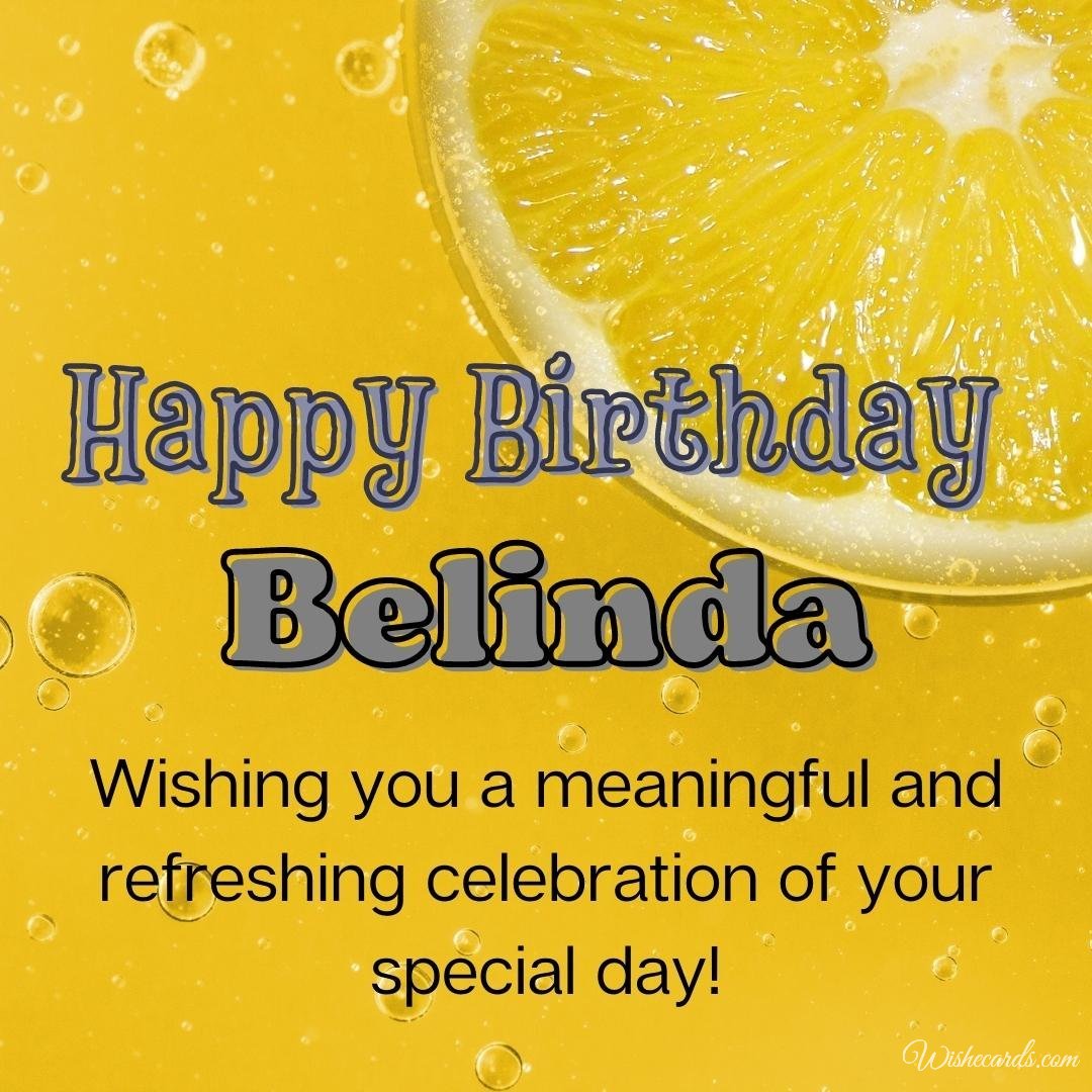 Happy Birthday Greeting Ecard For Belinda