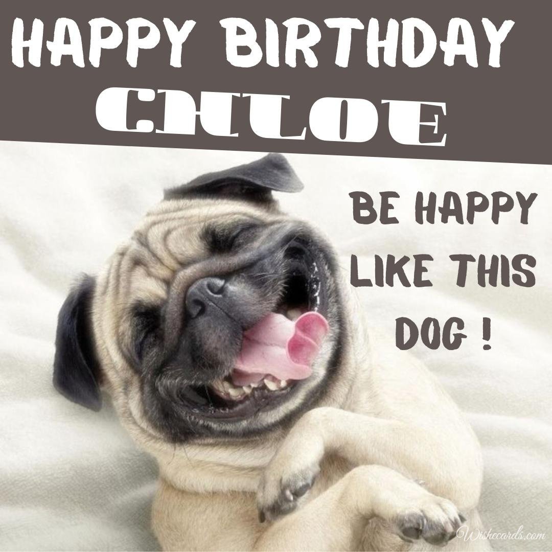 Happy Birthday Greeting Ecard For Chloe