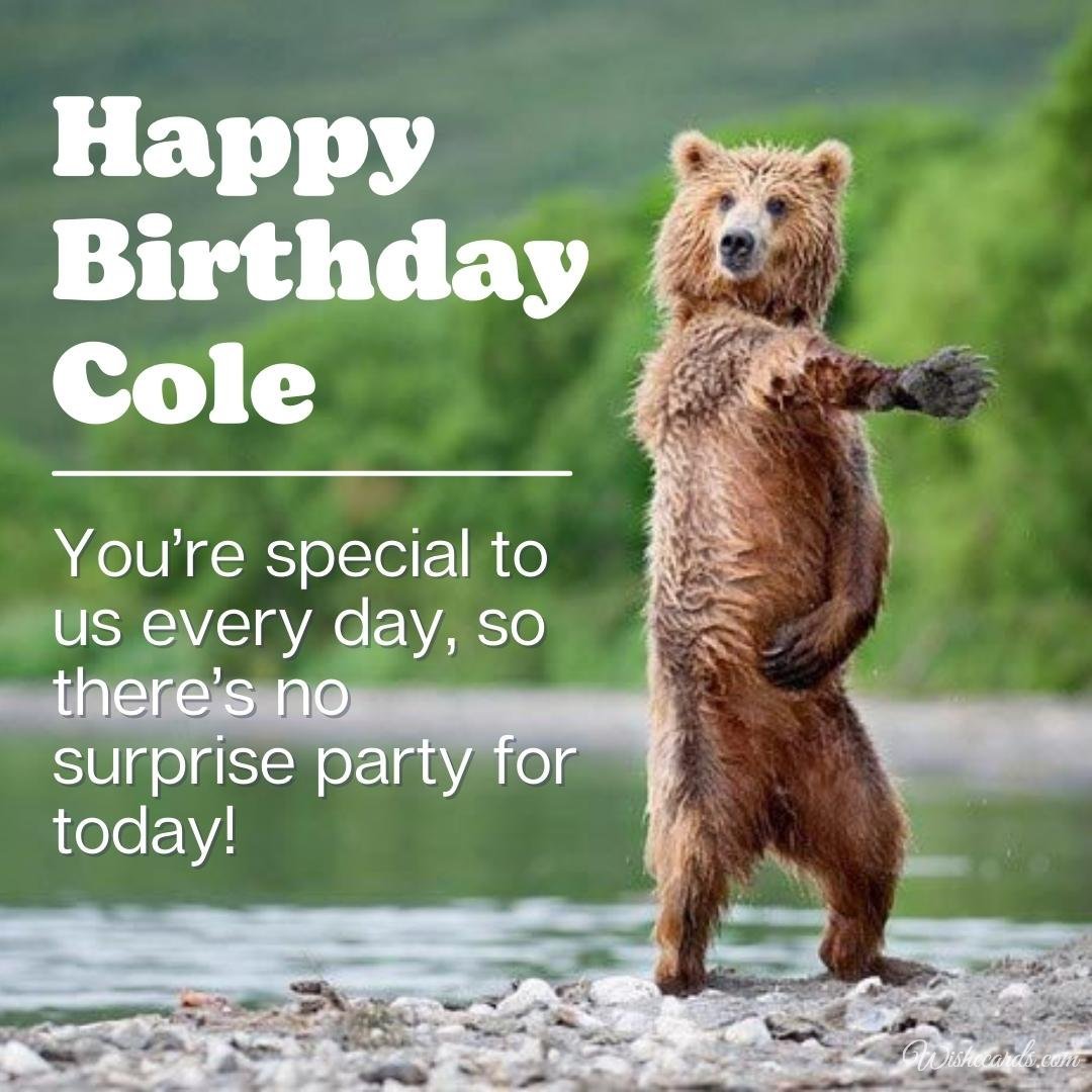 Happy Birthday Greeting Ecard For Cole