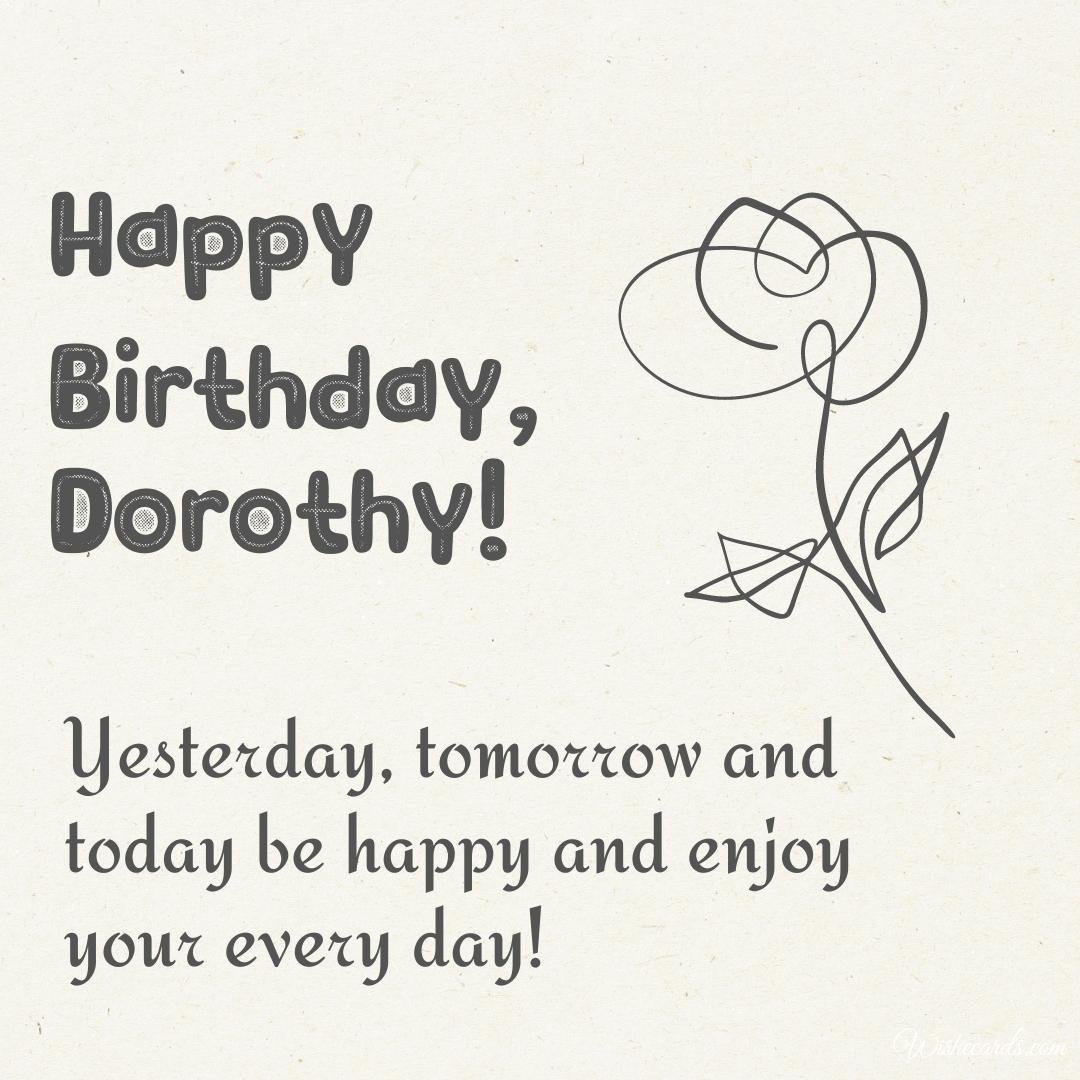 Happy Birthday Greeting Ecard for Dorothy