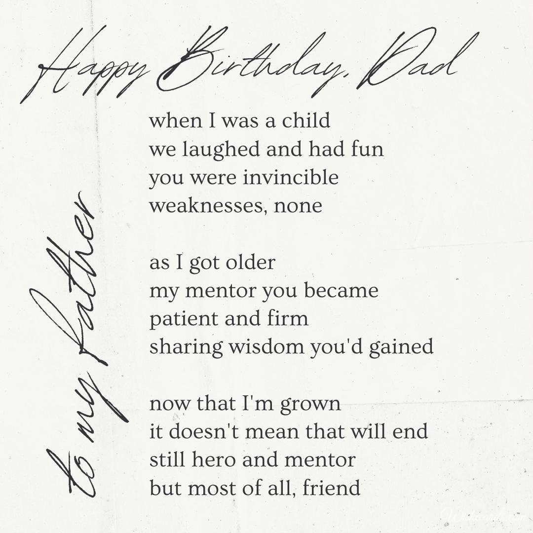 Happy Birthday Greeting Ecard for Father