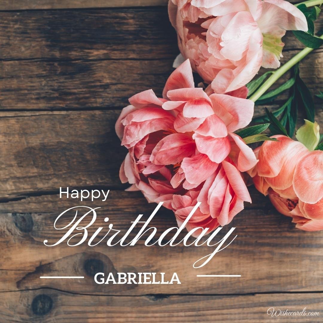 Happy Birthday Greeting Ecard For Gabriella