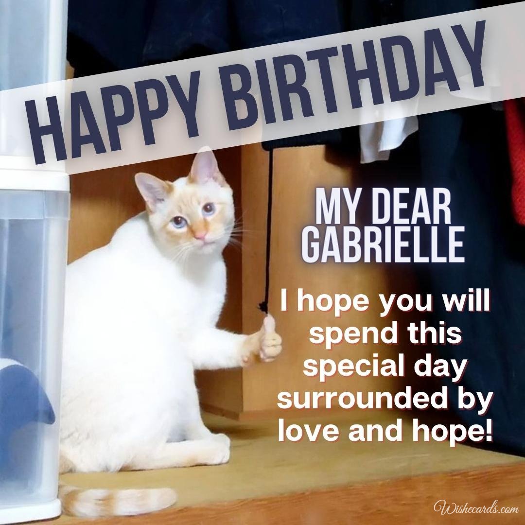 Happy Birthday Greeting Ecard For Gabrielle