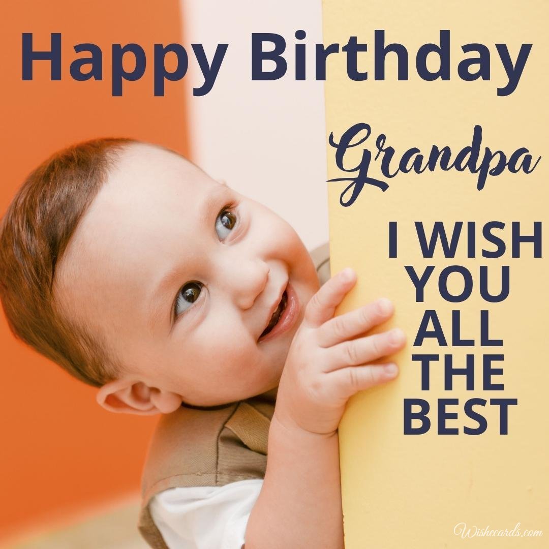 Happy Birthday Greeting Ecard For Granddad