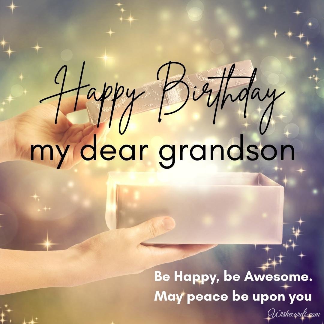 Happy Birthday Greeting Ecard for Grandson