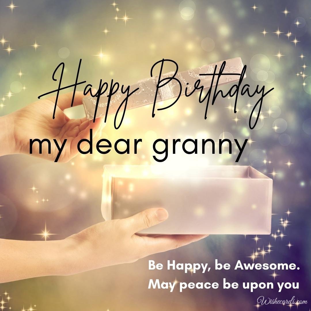 Happy Birthday Greeting Ecard For Granny