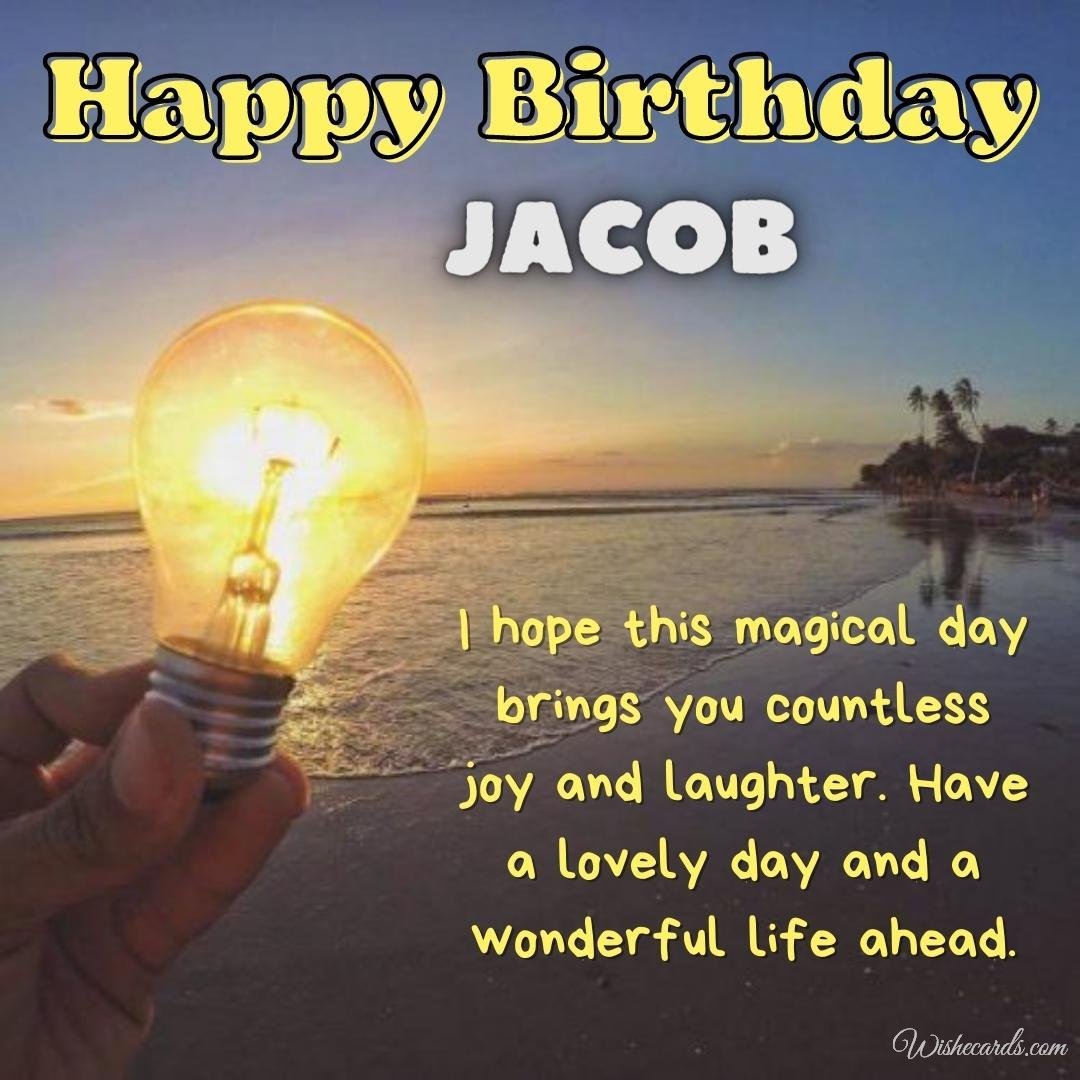Happy Birthday Greeting Ecard For Jacob