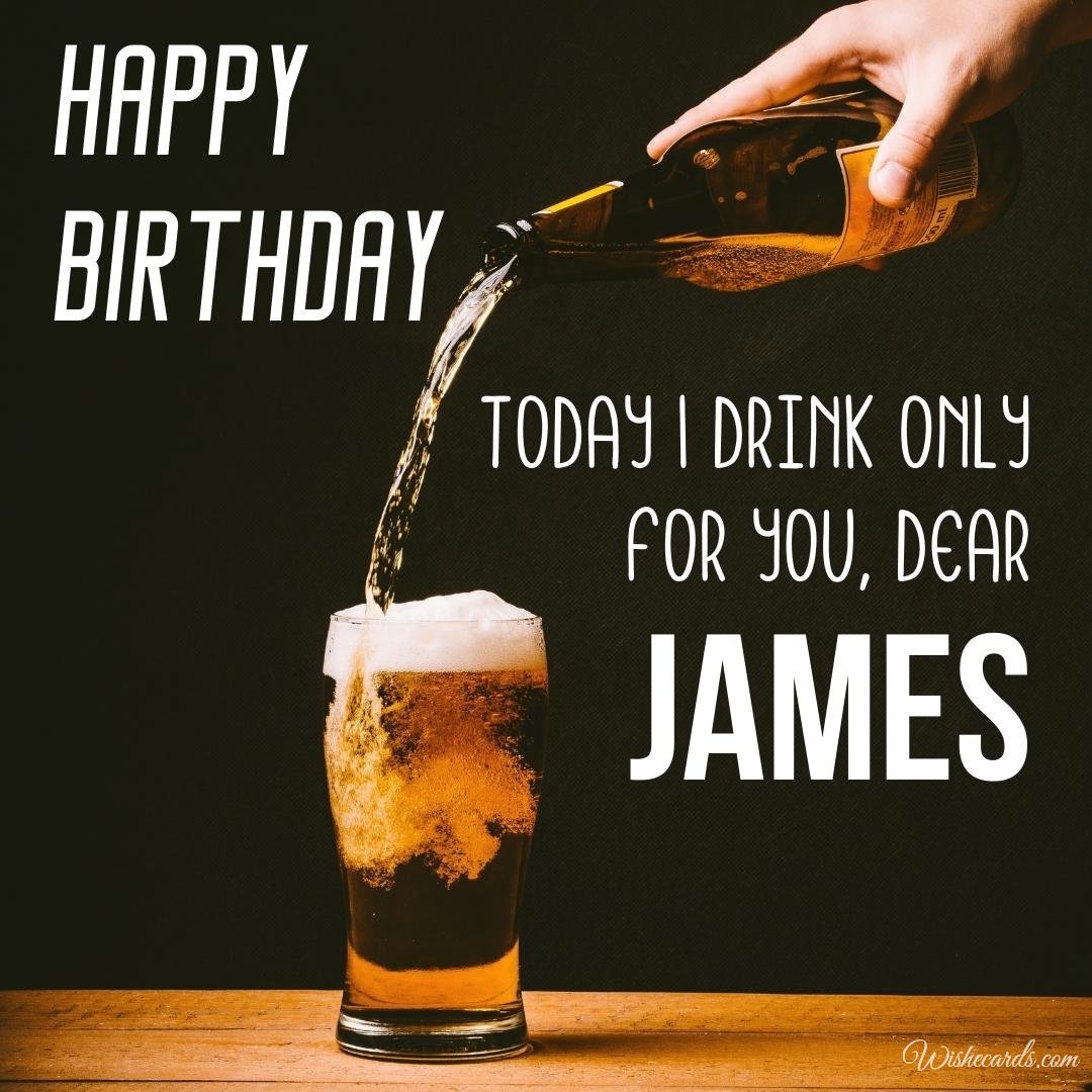 Happy Birthday Greeting Ecard for James