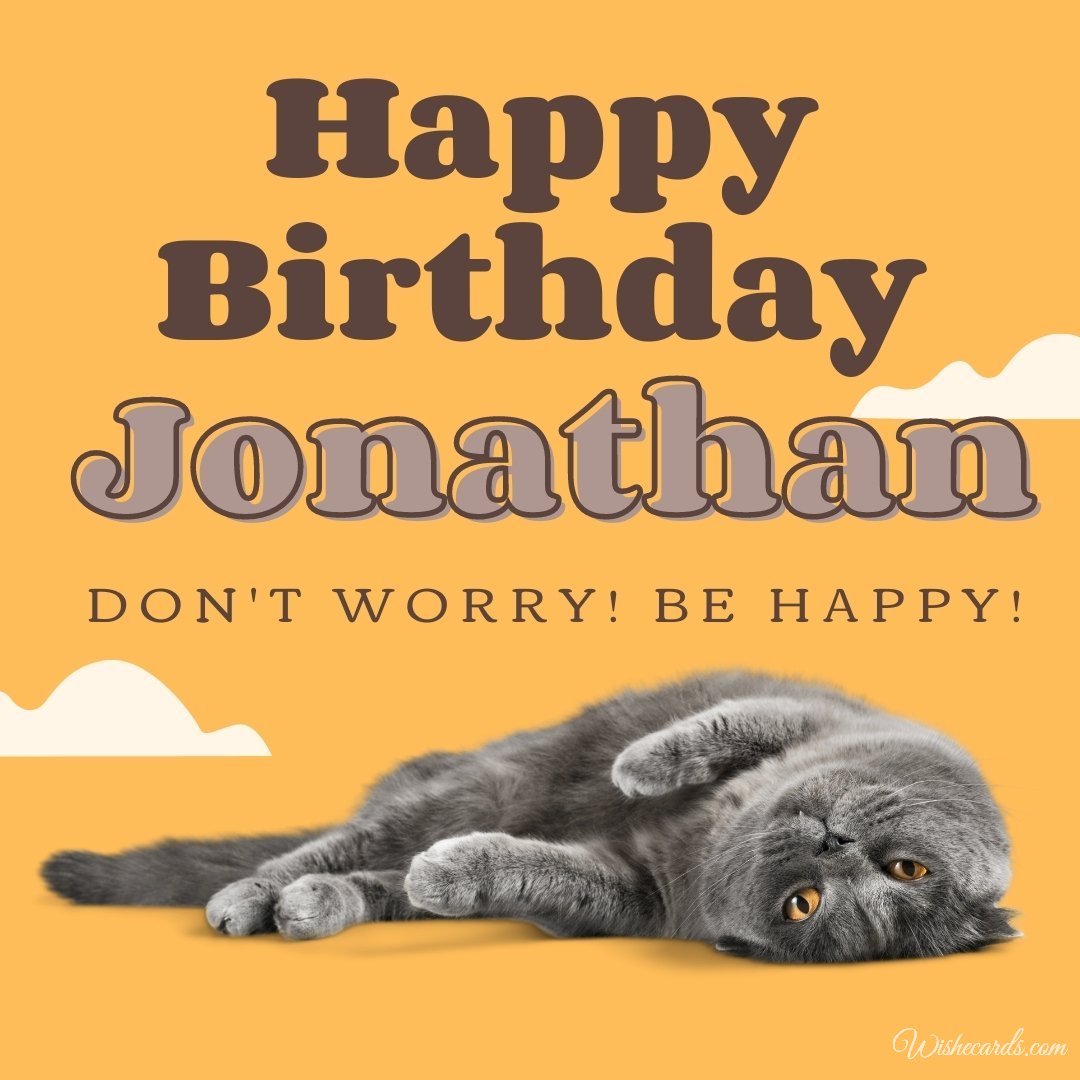 Happy Birthday Greeting Ecard For Jonathan