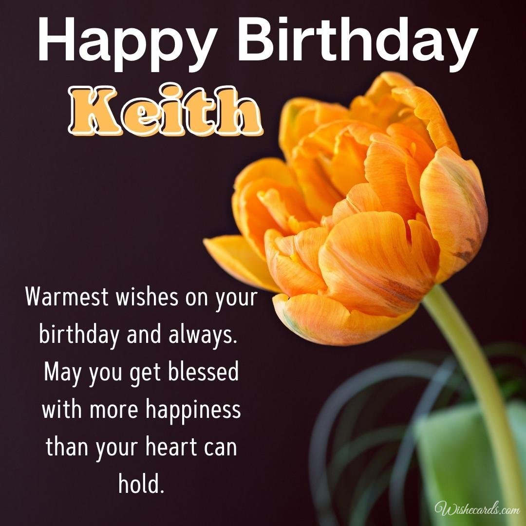 Happy Birthday Greeting Ecard For Keith