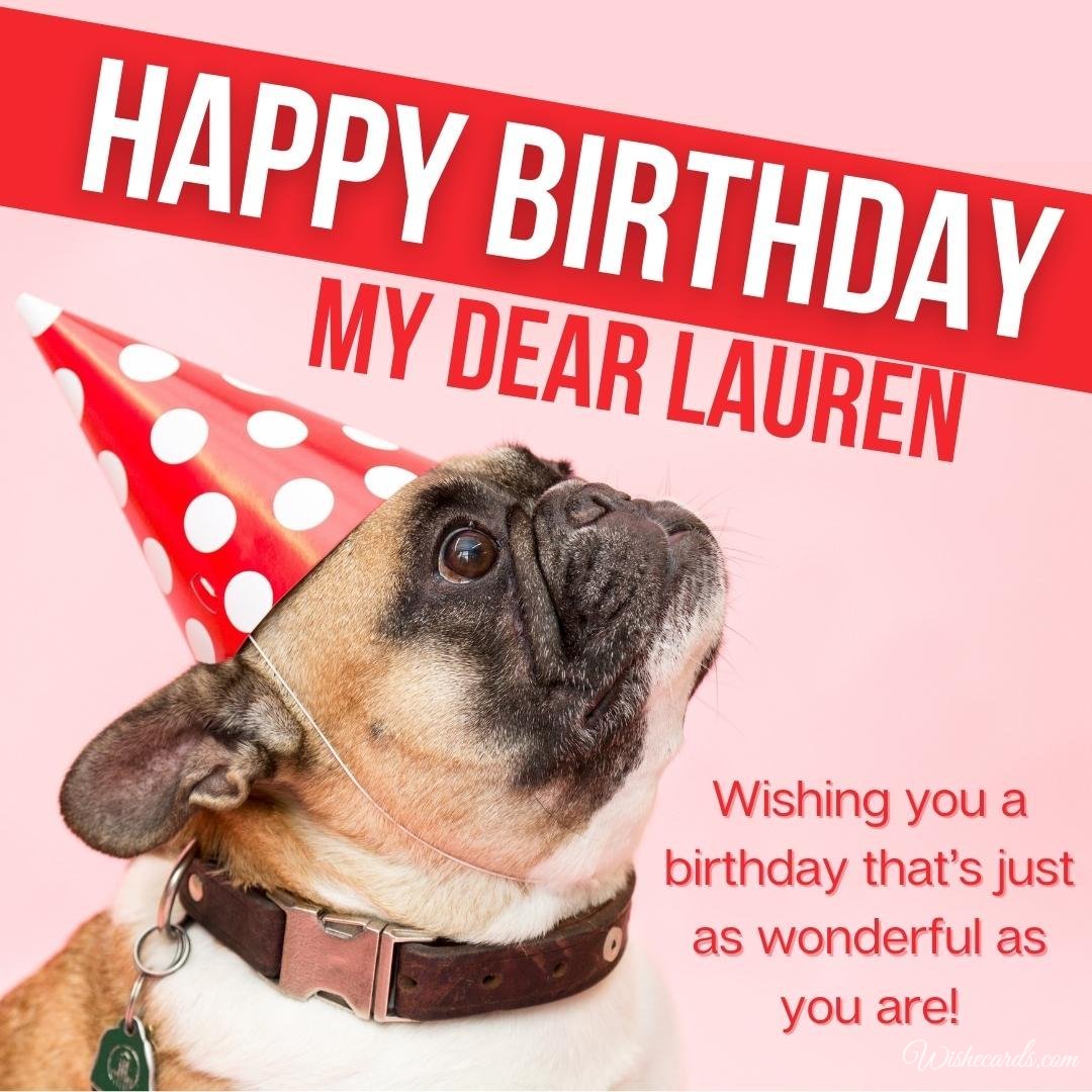 Happy Birthday Greeting Ecard For Lauren