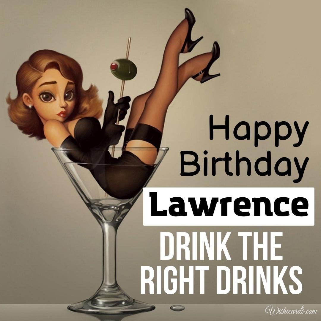 Happy Birthday Greeting Ecard For Lawrence