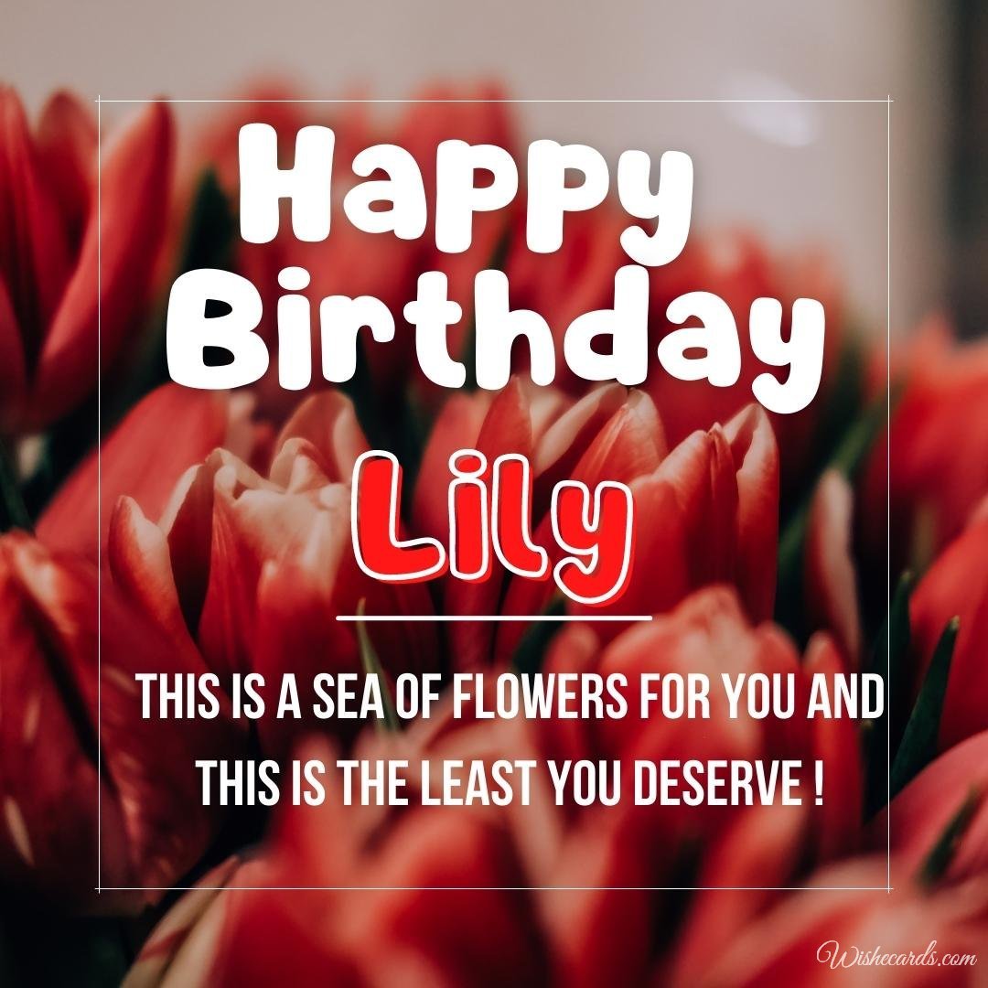 Happy Birthday Greeting Ecard For Lily