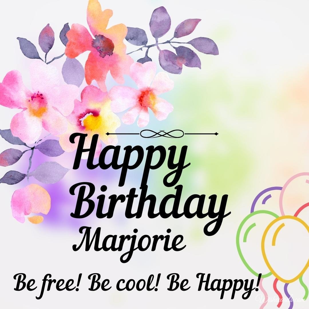 Happy Birthday Greeting Ecard For Marjorie