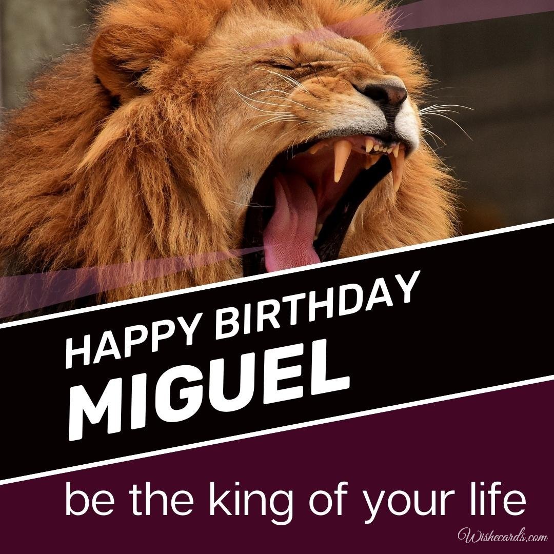 Happy Birthday Greeting Ecard For Miguel